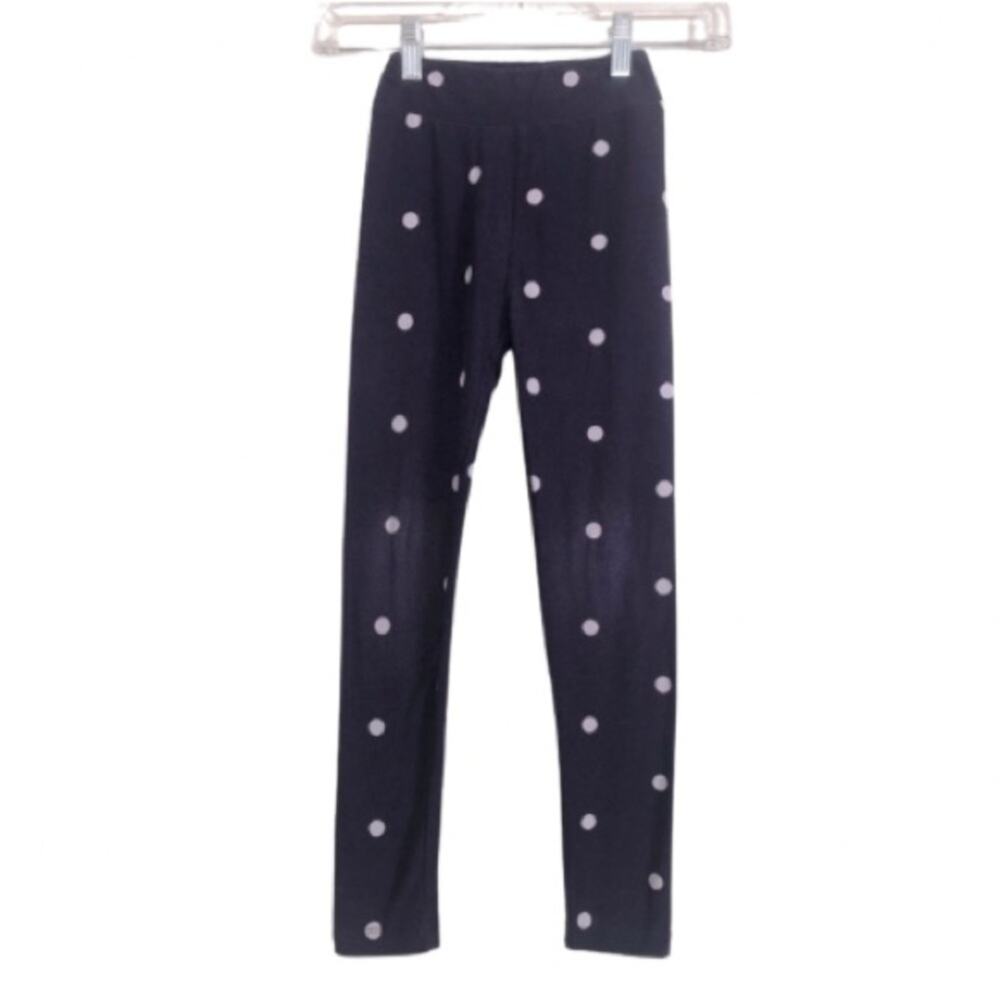 LuLaRoe Kid's Purple Polka Dot Stretch Soft Leggings Pants
